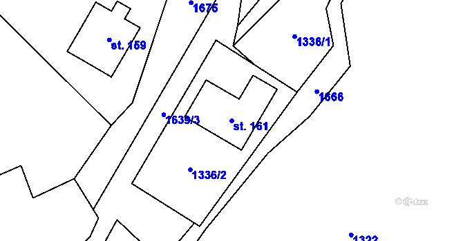 Parcela st. 161 v KÚ Trnová u Tachova, Katastrální mapa