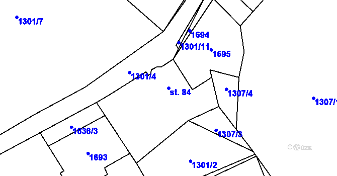 Parcela st. 84 v KÚ Trnová u Tachova, Katastrální mapa