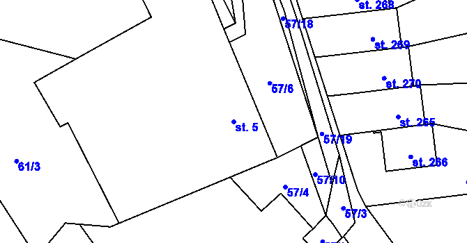 Parcela st. 5 v KÚ Tisová u Vysokého Mýta, Katastrální mapa