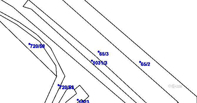 Parcela st. 65/3 v KÚ Tisová u Vysokého Mýta, Katastrální mapa