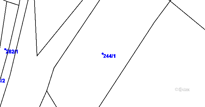 Parcela st. 244/1 v KÚ Tisová u Vysokého Mýta, Katastrální mapa