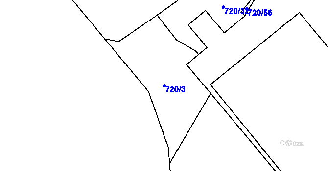 Parcela st. 720/3 v KÚ Tisová u Vysokého Mýta, Katastrální mapa