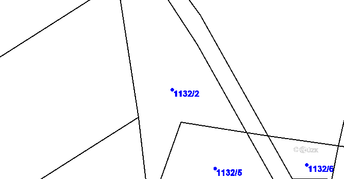 Parcela st. 1132/2 v KÚ Tisovec, Katastrální mapa