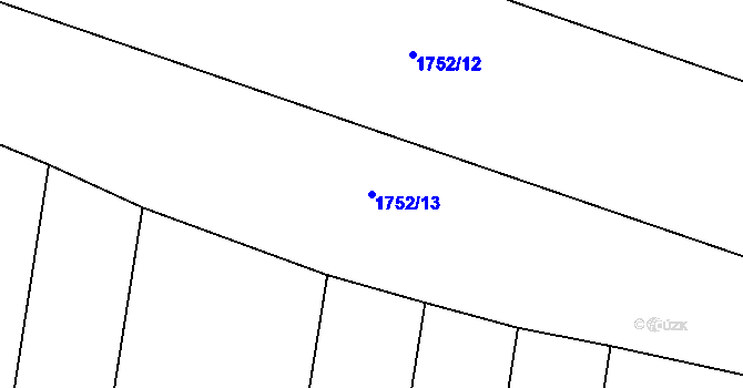 Parcela st. 1752/13 v KÚ Tisovec, Katastrální mapa