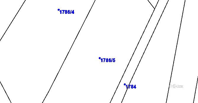 Parcela st. 1786/5 v KÚ Tisovec, Katastrální mapa