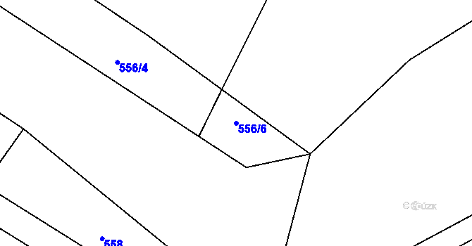 Parcela st. 556/6 v KÚ Kozly u Tišic, Katastrální mapa