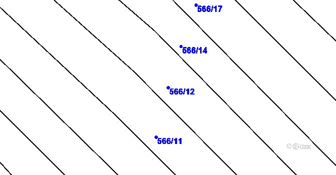 Parcela st. 566/12 v KÚ Tišnov, Katastrální mapa