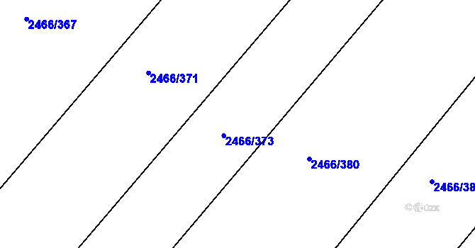Parcela st. 2466/375 v KÚ Tišnov, Katastrální mapa