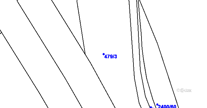 Parcela st. 479/3 v KÚ Tišnov, Katastrální mapa