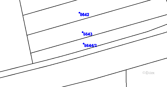 Parcela st. 5644/2 v KÚ Tištín, Katastrální mapa