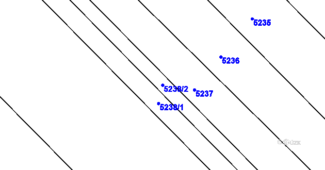 Parcela st. 5238/2 v KÚ Tištín, Katastrální mapa