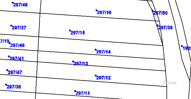 Parcela st. 297/14 v KÚ Tlumačov u Domažlic, Katastrální mapa