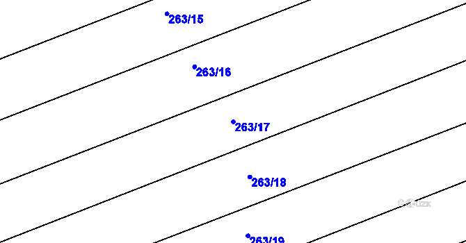 Parcela st. 263/17 v KÚ Tlumačov u Domažlic, Katastrální mapa