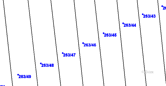 Parcela st. 263/46 v KÚ Tlumačov u Domažlic, Katastrální mapa