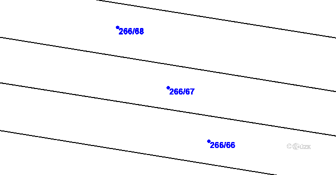 Parcela st. 266/67 v KÚ Tlumačov u Domažlic, Katastrální mapa