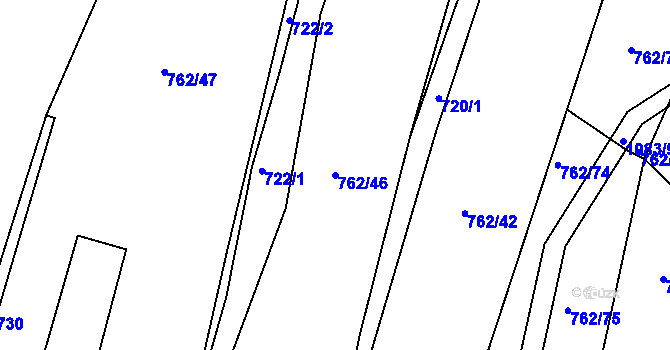 Parcela st. 762/46 v KÚ Tlumačov u Domažlic, Katastrální mapa