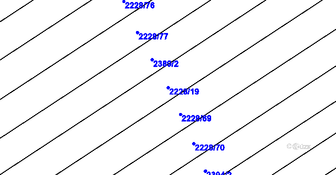 Parcela st. 2228/19 v KÚ Tlumačov na Moravě, Katastrální mapa