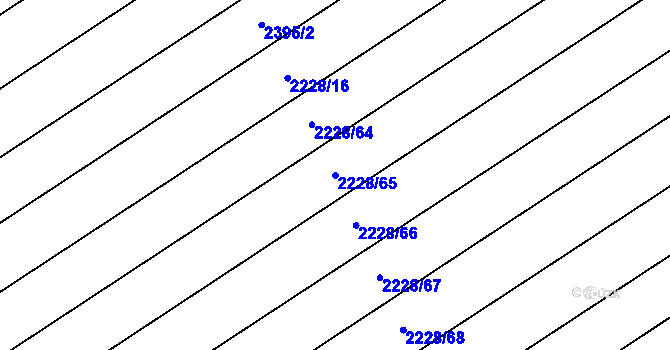 Parcela st. 2228/65 v KÚ Tlumačov na Moravě, Katastrální mapa