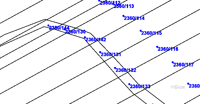 Parcela st. 2360/131 v KÚ Tlumačov na Moravě, Katastrální mapa