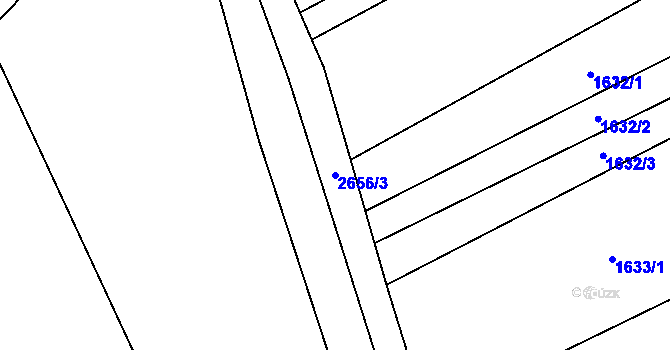 Parcela st. 2656/3 v KÚ Tlumačov na Moravě, Katastrální mapa