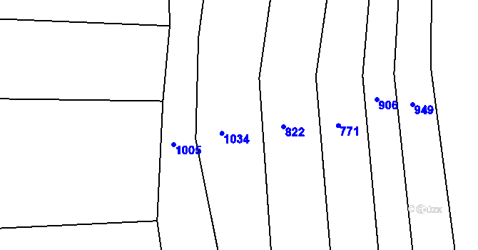 Parcela st. 54 v KÚ Lounín, Katastrální mapa