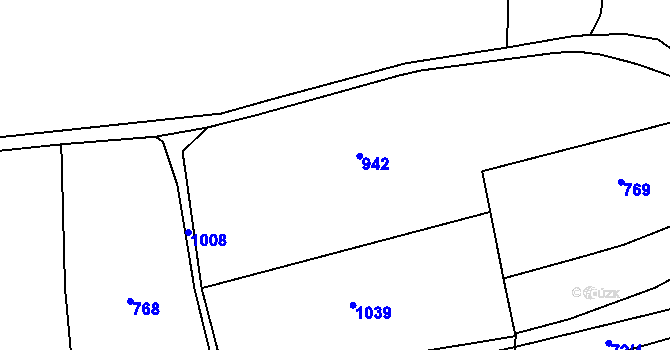 Parcela st. 63 v KÚ Lounín, Katastrální mapa