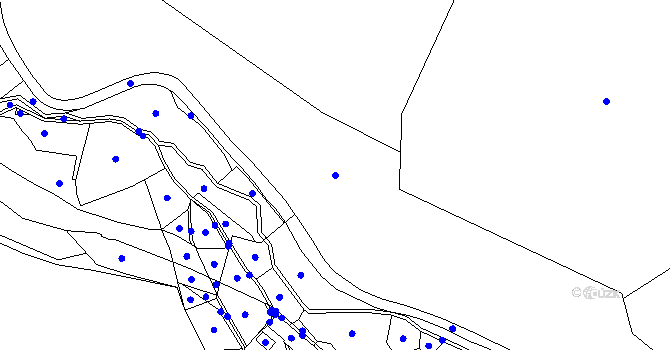 Parcela st. 529/1 v KÚ Tmaň, Katastrální mapa