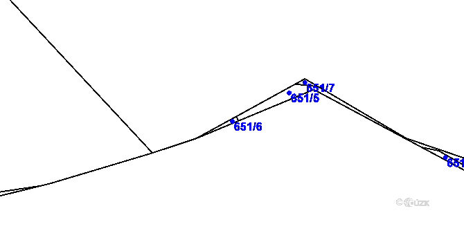 Parcela st. 651/6 v KÚ Dehtín, Katastrální mapa