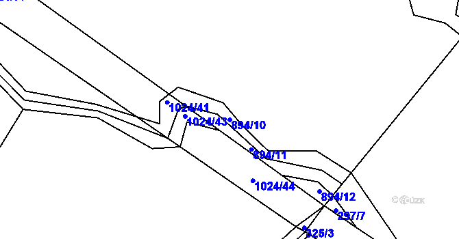 Parcela st. 894/10 v KÚ Dehtín, Katastrální mapa