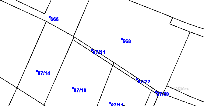 Parcela st. 89/3 v KÚ Štěpánovice u Klatov, Katastrální mapa