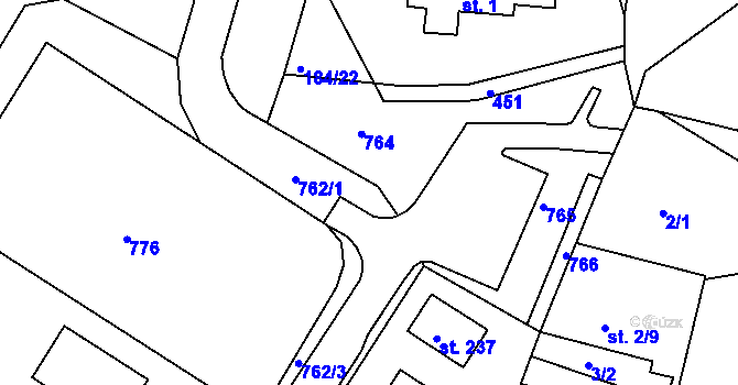 Parcela st. 178/9 v KÚ Štěpánovice u Klatov, Katastrální mapa