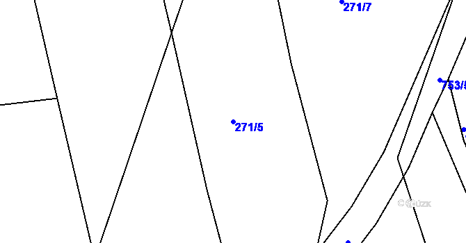 Parcela st. 271/5 v KÚ Točník u Klatov, Katastrální mapa