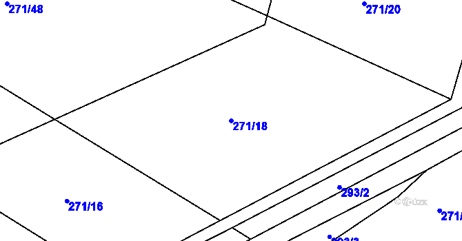 Parcela st. 271/18 v KÚ Točník u Klatov, Katastrální mapa