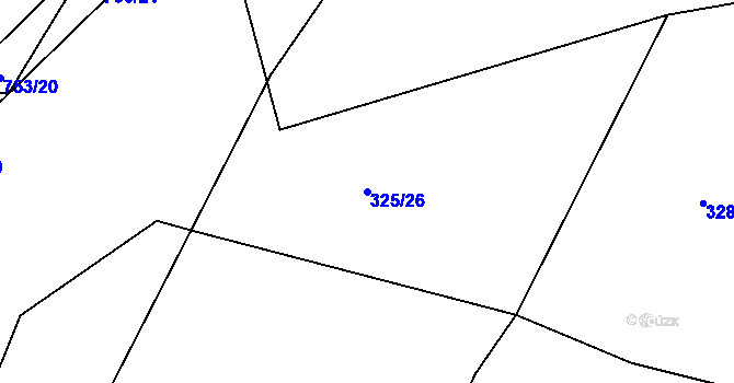 Parcela st. 325/26 v KÚ Točník u Klatov, Katastrální mapa