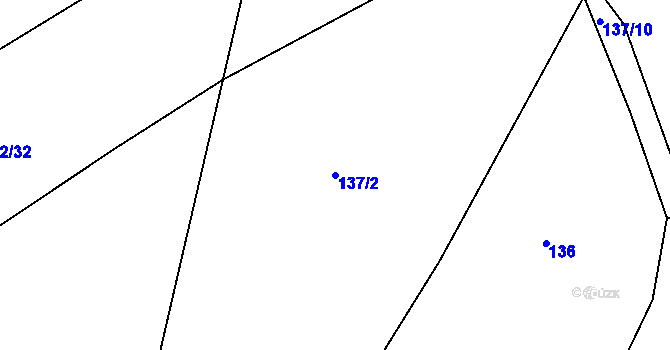 Parcela st. 137/2 v KÚ Vícenice u Klatov, Katastrální mapa