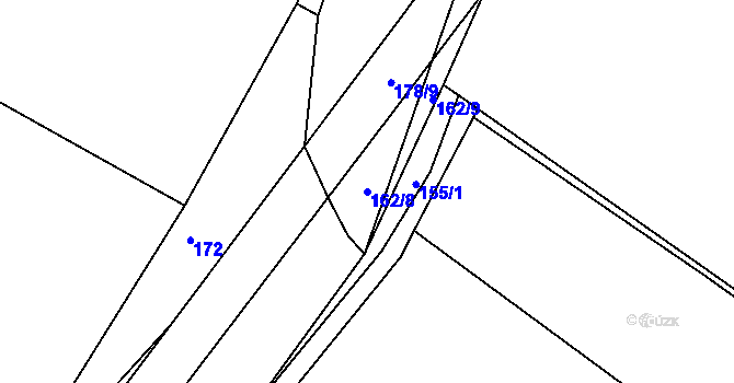 Parcela st. 162/8 v KÚ Vícenice u Klatov, Katastrální mapa