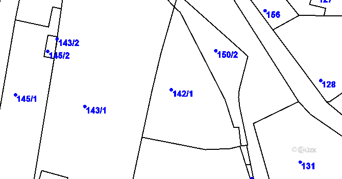Parcela st. 142/1 v KÚ Tochovice, Katastrální mapa