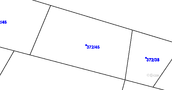 Parcela st. 372/45 v KÚ Tomice u Votic, Katastrální mapa