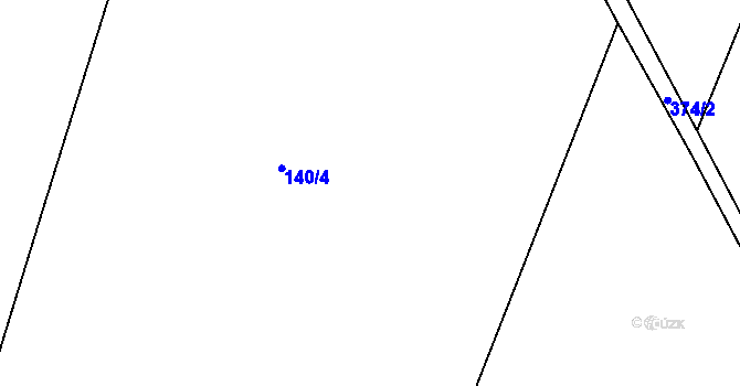 Parcela st. 140/5 v KÚ Topělec, Katastrální mapa