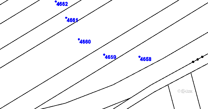 Parcela st. 4659 v KÚ Topolná, Katastrální mapa