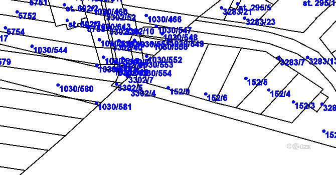 Parcela st. 152/9 v KÚ Topolná, Katastrální mapa