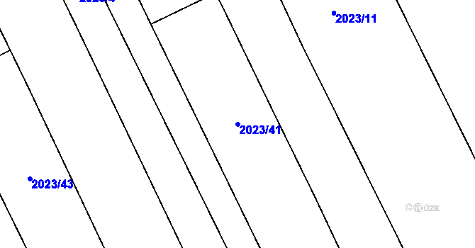Parcela st. 2023/41 v KÚ Topolná, Katastrální mapa