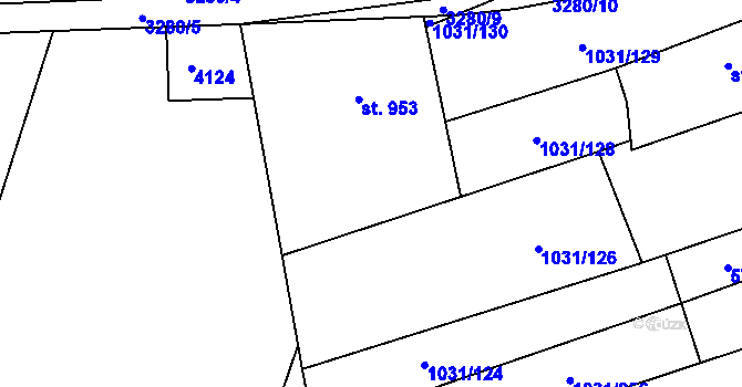 Parcela st. 1031/271 v KÚ Topolná, Katastrální mapa