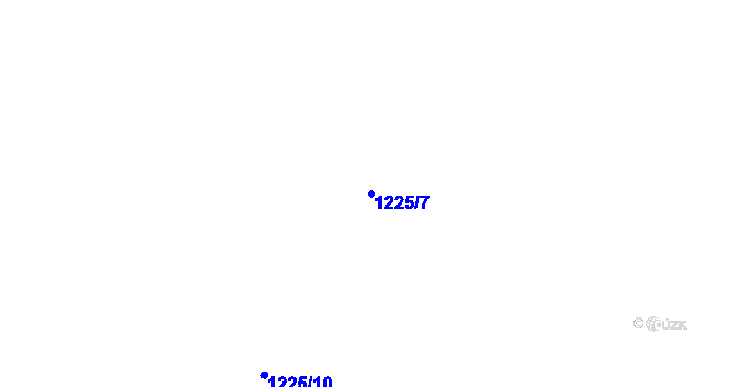 Parcela st. 1225/7 v KÚ Tošovice, Katastrální mapa