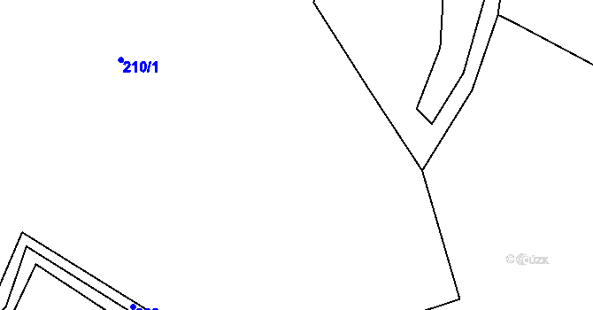 Parcela st. 206 v KÚ Knínice u Touchořin, Katastrální mapa