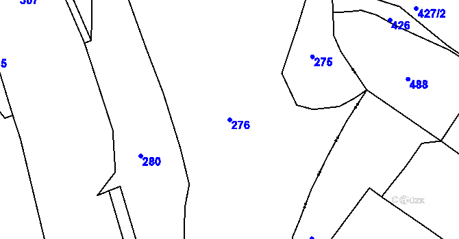 Parcela st. 276 v KÚ Knínice u Touchořin, Katastrální mapa