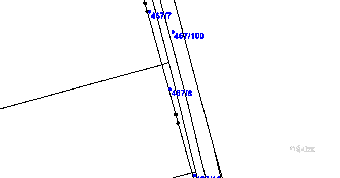 Parcela st. 467/8 v KÚ Donín, Katastrální mapa