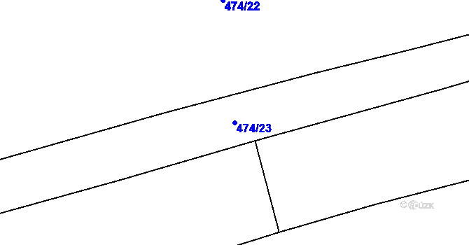 Parcela st. 474/23 v KÚ Donín, Katastrální mapa