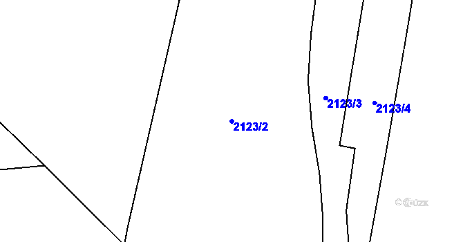 Parcela st. 2123/2 v KÚ Tovačov, Katastrální mapa