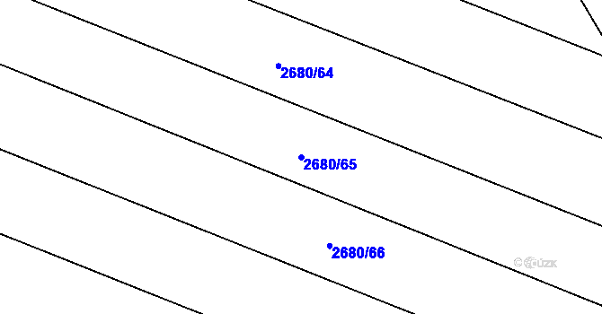 Parcela st. 2680/65 v KÚ Tovačov, Katastrální mapa